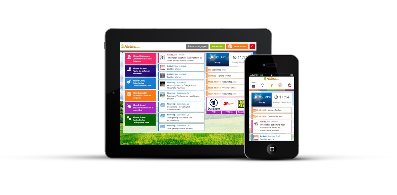 Hakisa Social Hub; Smartphone, Tablet